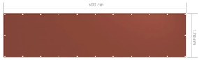 Tela de varanda 120x500 cm tecido Oxford terracota