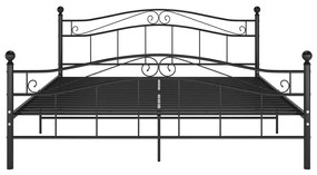 Estrutura de cama 160x200 cm metal preto