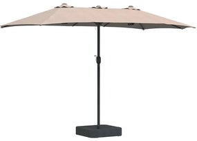 Guarda-sol de Jardim Cinzento-acastanhado 385 x 209 x 244 cm