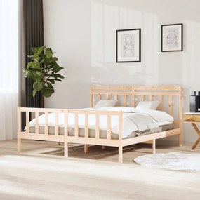 vidaXL Estrutura de cama 160x200 cm madeira maciça