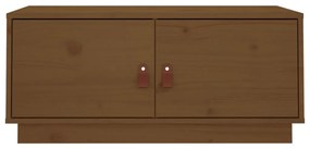 Mesa de centro 80x50x35 cm pinho maciço castanho mel