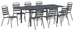 Conjunto de Jantar de 9 Peças Manual 9 pcs Cinza Escuro Largo
