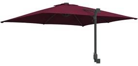 Parasol de Jardim de Parede Vermelho Bordeaux 247 cm