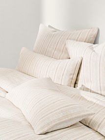 Capa de edredão em linho lavado com riscas Telma