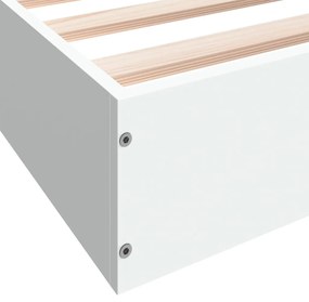 Estrutura de cama 150x200 cm derivados de madeira branco