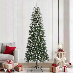 vidaXL Árvore de Natal Artificial Verde 240 cm PVC, Plástico e Aço