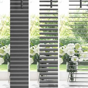 Persiana de Janela Cinzento-escuro 80 x 220 cm Alumínio