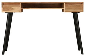 Secretária em madeira de acácia maciça 118x45x76 cm