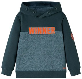 Sweatshirt com capuz verde-escuro 140