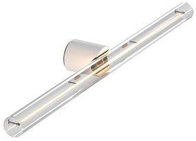 Candeeiro de parede ou teto Esse14 para lâmpada LED linear S14d - Impermeável IP44 - Branco / Não