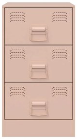 Mesa de cabeceira 34,5x39x62 cm aço rosa