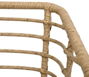 3 pcs conjunto bistrô vime PE cor carvalho