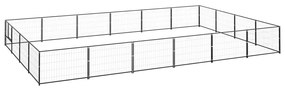 vidaXL Canil para cães 24 m² aço preto