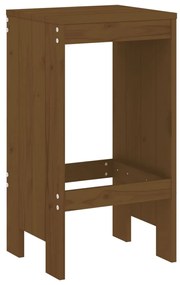 Bancos de bar 2 pcs 40x36x75 cm pinho maciço castanho-mel