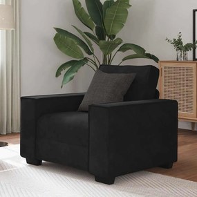 Poltrona 60 cm veludo preto