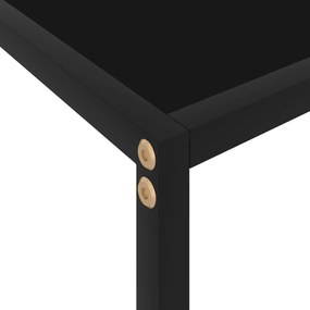 Mesa consola 100x35x75 cm vidro temperado preto