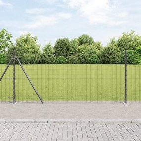 Cerca Euro com 7 Postes Flangeados 1x10 m em Aço Galvanizado