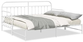 Estrutura de Daybed com Cama Auxiliar vidaXL Branca 100x200 cm Aço