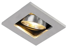 LED Foco embutido inteligente em aço com Wi-Fi GU10 inclinável - Qure Moderno