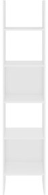 Estante de livros 40x35x180 cm derivados de madeira branco
