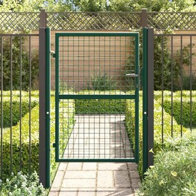 Portão de cerca 100x125 cm aço verde