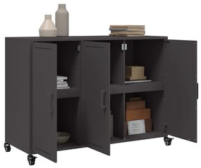 Aparador 100,5x39x72 cm aço preto