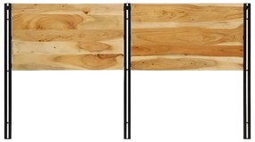 Cabeceira de cama 180 cm madeira de acácia maciça/ferro