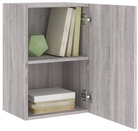 Móvel parede TV 40,5x30x60 cm derivados de madeira cinza sonoma