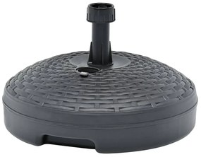 Base guarda-sol c/ areia/água 20 L plástico vime antracite