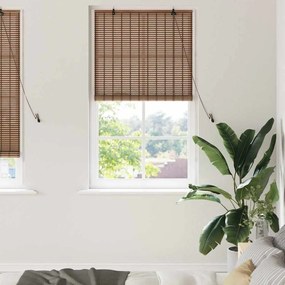 vidaXL Persianas e Sombras de Janela Castanho 90 x 220 cm Bambu
