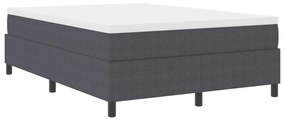 vidaXL Estrado de cama plataforma Cinza Escuro 140 x 190 cm tecido