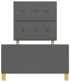 Cama vidaXL Cinza Escuro 80x200 cm de Tecido