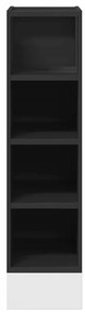 Armário inferior “Riga” 20x44,5x81,5 cm contraplacado preto
