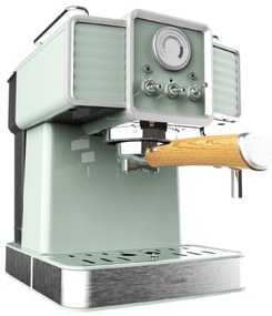 Máquina de café Expresso Power Espresso 20 Tradizionale com 20 bares, manómetro e vaporizador orientável Verde