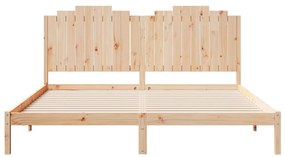 Cama extra longa sem colchão 180x210 cm madeira maciça