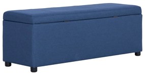 Banco c/ compartimento de arrumação 116 cm poliéster azul