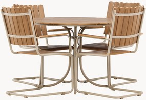 Conjunto de jantar para jardim Holmsund, conjunto de 5