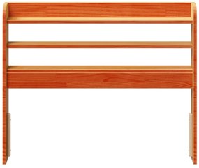 Cabeceira com prateleiras 100 cm pinho maciço castanho-mel