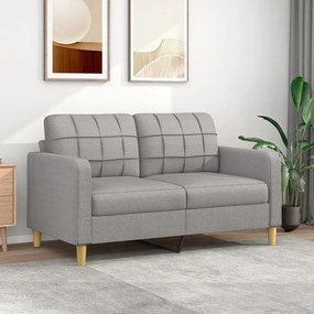 vidaXL Sofá de 2 lugares em tecido 140 cm cinzento-claro