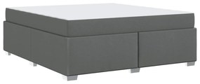vidaXL Estrutura da Cama com colchão Cinza Escuro 180 x 200 cm tecido