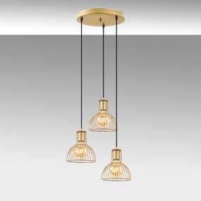Candeeiro de Teto Vazo – Dourado Brilhante – 42 x 42 x 117 cm