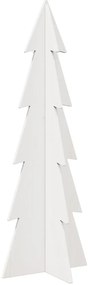 Árvore de Natal decorativa 112cm madeira de pinho maciça branco