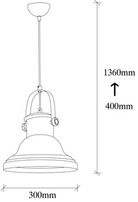 Candeeiro Chandelier Dodo – Preto – 30 x 30 cm