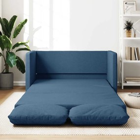 vidaXL Sofá-cama sem pés 112x174x55 cm tecido azul