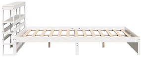 Estrutura de cama c/ cabeceira sem colchão 200x200 cm branco