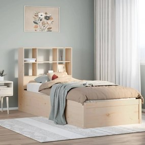 vidaXL Cama sem colchão 90x200 cm madeira de pinho maciça