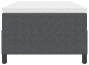 Cama Box com Colchão Cinza Escuro 80x200 cm Tecido de Veludo Cotelê