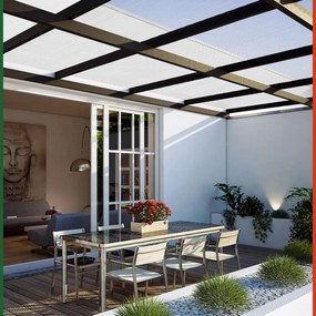 Conjunto de 14 placas alveolares transparentes de 4 mm, 10,25 m² Estufas