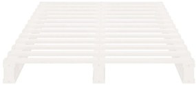 Cama de paletes pinho maciço 90x200 cm branco