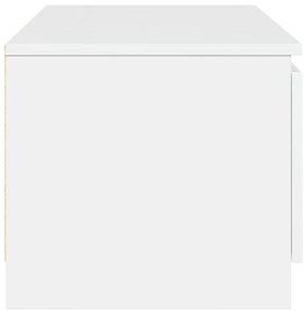 Móvel para TV 140x40x35,5cm derivados madeira branco brilhante